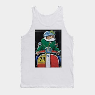 Retro Scooter, Classic Scooter, Scooterist, Scootering, Scooter Rider, Mod Art Tank Top